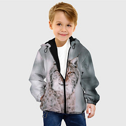 Куртка с капюшоном детская Рысь, цвет: 3D-черный — фото 2