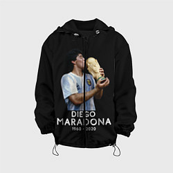 Куртка с капюшоном детская Diego Maradona, цвет: 3D-черный