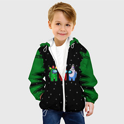 Куртка с капюшоном детская AMONG US - NEW YEAR, цвет: 3D-белый — фото 2