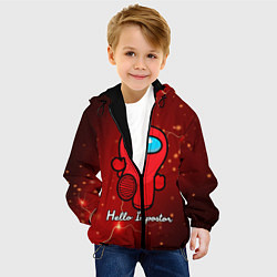 Куртка с капюшоном детская Hello Impostor, цвет: 3D-черный — фото 2