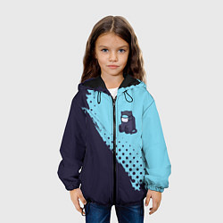 Куртка с капюшоном детская AMONG US - Черный Котик, цвет: 3D-черный — фото 2