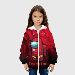 Куртка с капюшоном детская Among Us Game, цвет: 3D-белый — фото 2