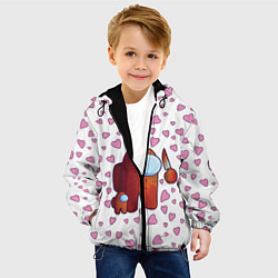 Куртка с капюшоном детская Among us, цвет: 3D-черный — фото 2