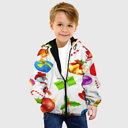 Куртка с капюшоном детская Новый год!, цвет: 3D-черный — фото 2