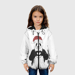 Куртка с капюшоном детская Панда Клаус, цвет: 3D-черный — фото 2