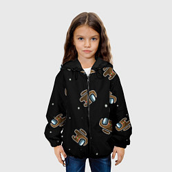 Куртка с капюшоном детская Пряник among us, цвет: 3D-черный — фото 2