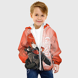 Куртка с капюшоном детская GENSHIN IMPACT, ДИЛЮК, цвет: 3D-белый — фото 2