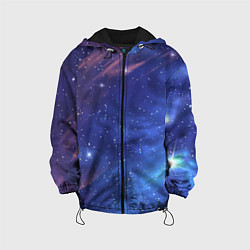 Куртка с капюшоном детская Звёздное небо, цвет: 3D-черный