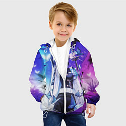 Куртка с капюшоном детская Шинобу, цвет: 3D-белый — фото 2