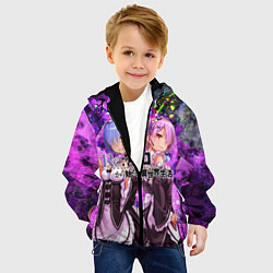 Куртка с капюшоном детская Re:Zero Жизнь с нуля, цвет: 3D-черный — фото 2