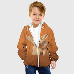 Куртка с капюшоном детская Забавный лисенок, цвет: 3D-белый — фото 2