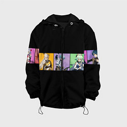 Куртка с капюшоном детская Genshin Impact - Полоса, цвет: 3D-черный