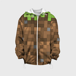 Куртка с капюшоном детская Minecraft камуфляж, цвет: 3D-белый