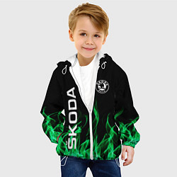 Куртка с капюшоном детская SKODA, цвет: 3D-белый — фото 2