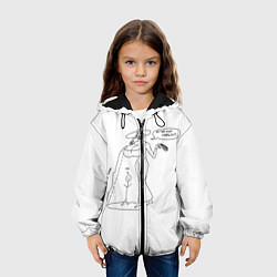 Куртка с капюшоном детская Леди Димитреску мемный прикол, цвет: 3D-черный — фото 2