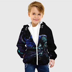 Куртка с капюшоном детская Omen, цвет: 3D-белый — фото 2