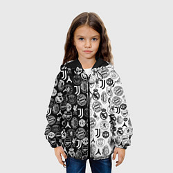 Куртка с капюшоном детская ЛОГОТИПЫ ФУТБОЛЬНЫХ КОМАНД, цвет: 3D-черный — фото 2