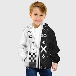 Куртка с капюшоном детская Printstream Поток информации, цвет: 3D-белый — фото 2