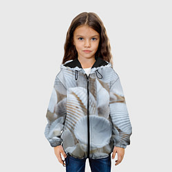 Куртка с капюшоном детская Ракушки, цвет: 3D-черный — фото 2