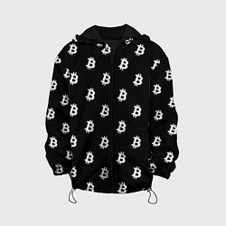 Куртка с капюшоном детская BITCOIN CRYPTOCURRENCE Z, цвет: 3D-черный