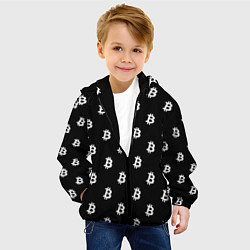 Куртка с капюшоном детская BITCOIN CRYPTOCURRENCE Z, цвет: 3D-черный — фото 2