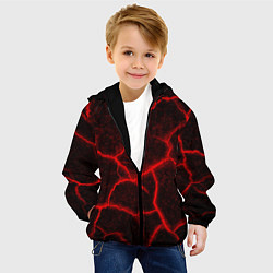 Куртка с капюшоном детская ЛАВА ЛАВОВЫЕ ТРЕЩИНЫ LAVA, цвет: 3D-черный — фото 2