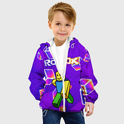 Куртка с капюшоном детская ROBLOX КУБЫ, цвет: 3D-белый — фото 2