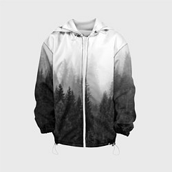 Куртка с капюшоном детская Туманный лес, цвет: 3D-белый