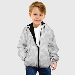 Куртка с капюшоном детская СНЕЖНЫЙ КАМУФЛЯЖ, цвет: 3D-черный — фото 2