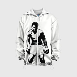 Куртка с капюшоном детская The Greatest Muhammad Ali, цвет: 3D-белый