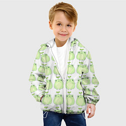 Куртка с капюшоном детская Лягушки-росточки, цвет: 3D-белый — фото 2