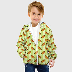Куртка с капюшоном детская Хотдог, цвет: 3D-белый — фото 2