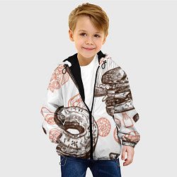 Куртка с капюшоном детская Вкусности, цвет: 3D-черный — фото 2