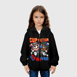 Куртка с капюшоном детская CUP FICTION, цвет: 3D-черный — фото 2