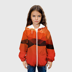 Куртка с капюшоном детская Геометрические облака, цвет: 3D-белый — фото 2