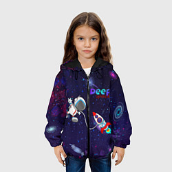 Куртка с капюшоном детская Deep Space Cartoon, цвет: 3D-черный — фото 2