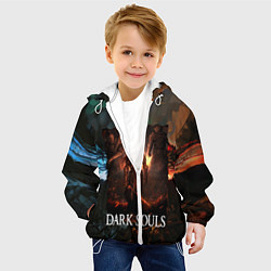 Куртка с капюшоном детская DARKSOULS ТЕМНЫЕ ДУШИ, цвет: 3D-белый — фото 2