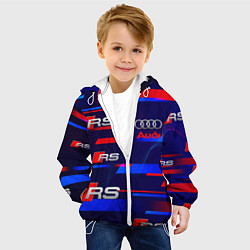 Куртка с капюшоном детская AUDI RS SPORT АУДИ РС СПОРТ, цвет: 3D-белый — фото 2