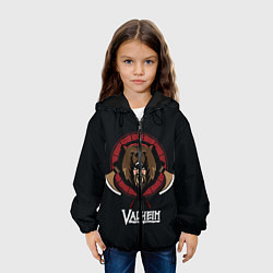 Куртка с капюшоном детская Valheim Viking Bear, цвет: 3D-черный — фото 2