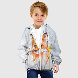 Куртка с капюшоном детская Лисёнок, цвет: 3D-белый — фото 2