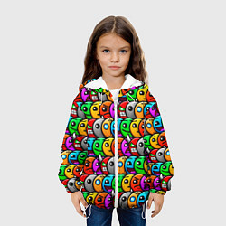 Куртка с капюшоном детская GEOMETRY DASH ГЕОМЕТРИ ДАШ, цвет: 3D-белый — фото 2