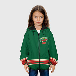 Куртка с капюшоном детская Minnesota Wild, цвет: 3D-черный — фото 2