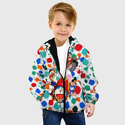 Куртка с капюшоном детская Дораэмон и компания, цвет: 3D-черный — фото 2