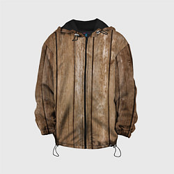 Куртка с капюшоном детская Texture Wood, цвет: 3D-черный