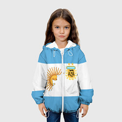 Куртка с капюшоном детская Сборная Аргентины, цвет: 3D-белый — фото 2