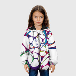 Куртка с капюшоном детская Нейроны, цвет: 3D-черный — фото 2