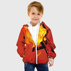 Куртка с капюшоном детская Огненный лев, цвет: 3D-белый — фото 2