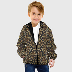 Куртка с капюшоном детская Змеиная кожа, цвет: 3D-черный — фото 2