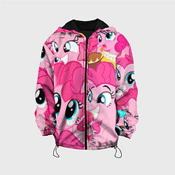 Куртка с капюшоном детская Pinkie Pie pattern, цвет: 3D-черный