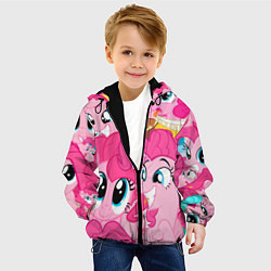 Куртка с капюшоном детская Pinkie Pie pattern, цвет: 3D-черный — фото 2